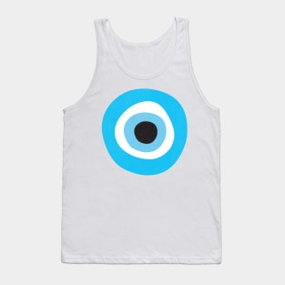 Evil Eye Symbol Light Blue Cyan Tank Top